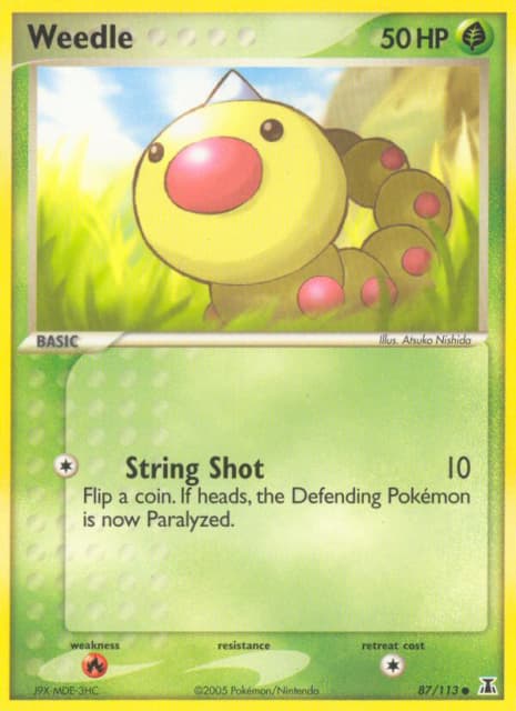 Weedle (Reverse Holofoil) (87) — Delta Species
