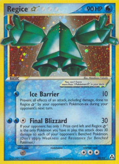 Regice ☆ (Holofoil) (90) — Legend Maker