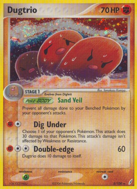 Dugtrio (Holofoil) (5) — Crystal Guardians
