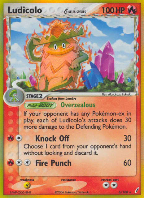 Ludicolo δ (Reverse Holofoil) (6) — Crystal Guardians