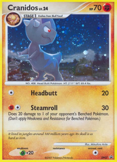 Cranidos (Holofoil) (DP07) — DP Black Star Promos