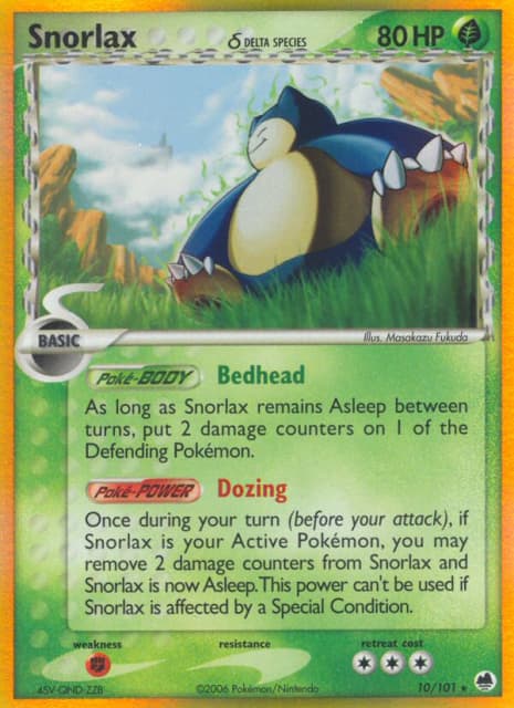 Snorlax δ (Reverse Holofoil) (10) — Dragon Frontiers