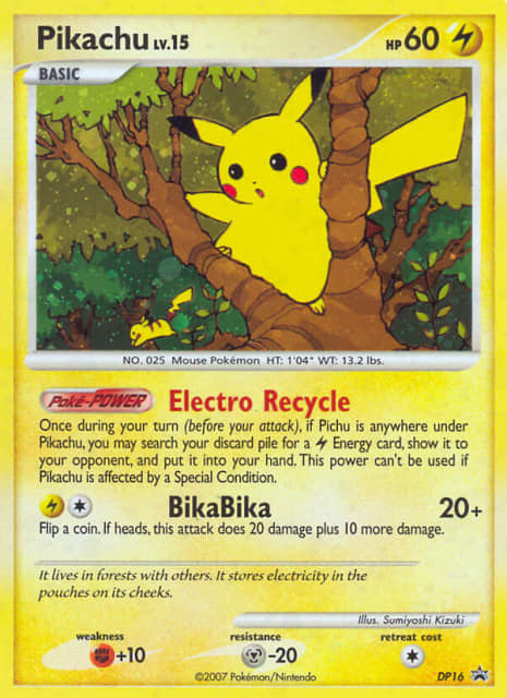 Pikachu (Holofoil) (DP16) — DP Black Star Promos