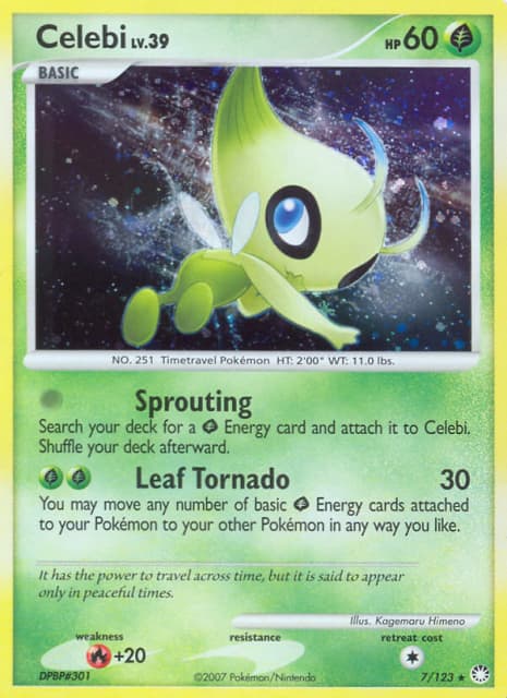 Celebi (Reverse Holofoil) (7) — Mysterious Treasures