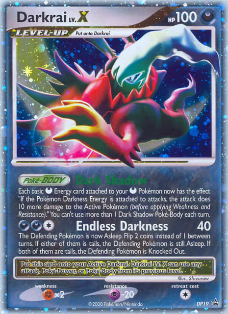 Darkrai LV.X (Holofoil) (DP19) — DP Black Star Promos