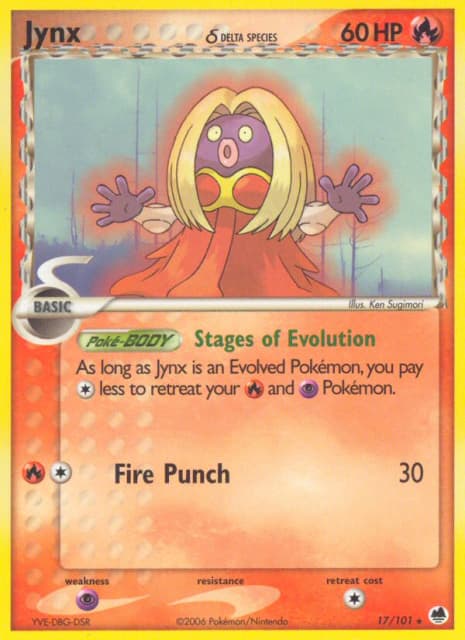 Jynx δ (Reverse Holofoil) (17) — Dragon Frontiers