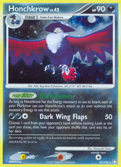 Honchkrow (Reverse Holofoil) (10) — Mysterious Treasures