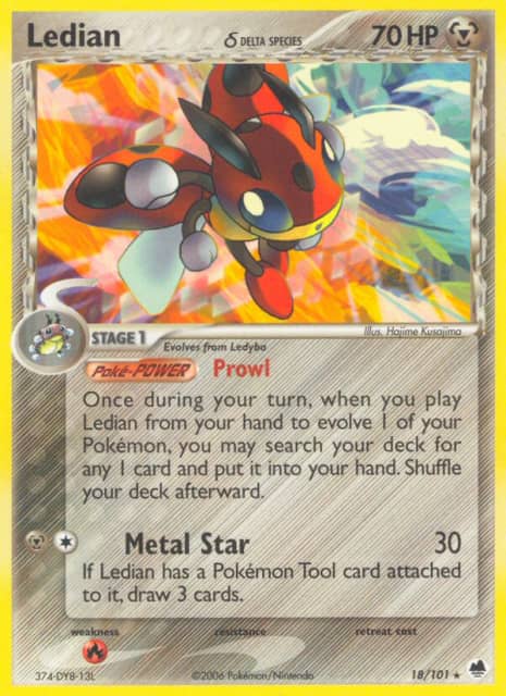 Ledian δ (Reverse Holofoil) (18) — Dragon Frontiers