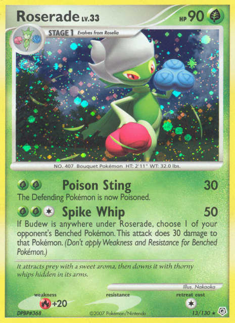Roserade (Reverse Holofoil) (13) — Diamond & Pearl
