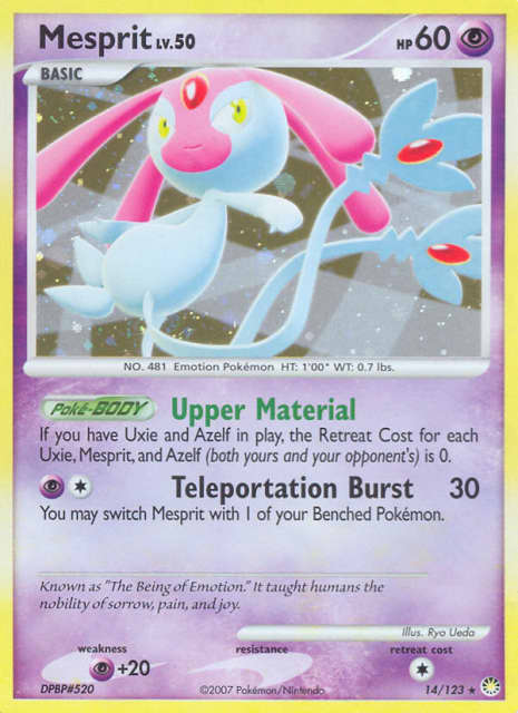 Mesprit (Reverse Holofoil) (14) — Mysterious Treasures
