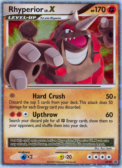 Rhyperior LV.X (Holofoil) (DP29) — DP Black Star Promos