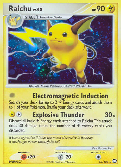 Raichu (Reverse Holofoil) (15) — Mysterious Treasures