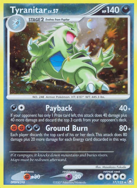 Tyranitar (Reverse Holofoil) (17) — Mysterious Treasures