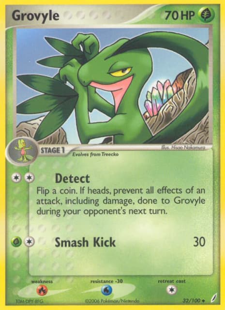 Grovyle (Reverse Holofoil) (32) — Crystal Guardians