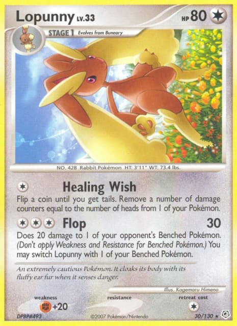 Lopunny (Reverse Holofoil) (30) — Diamond & Pearl
