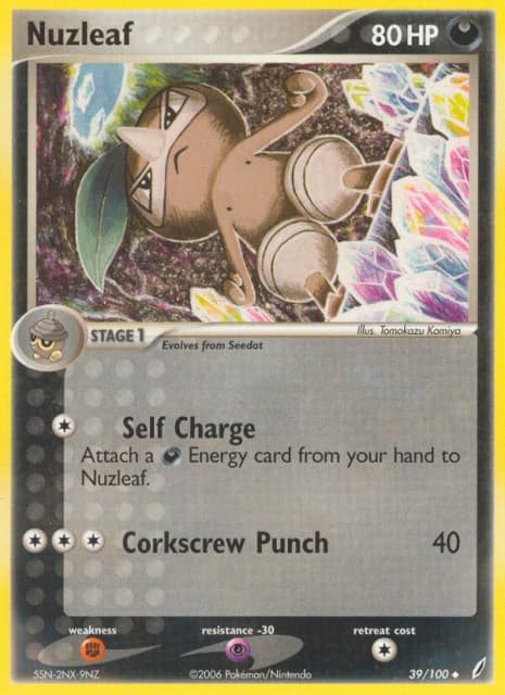 Nuzleaf (Reverse Holofoil) (39) — Crystal Guardians