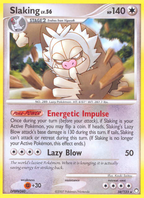 Slaking (Reverse Holofoil) (34) — Mysterious Treasures