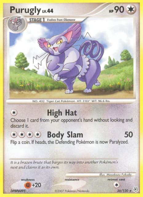 Purugly (Reverse Holofoil) (36) — Diamond & Pearl
