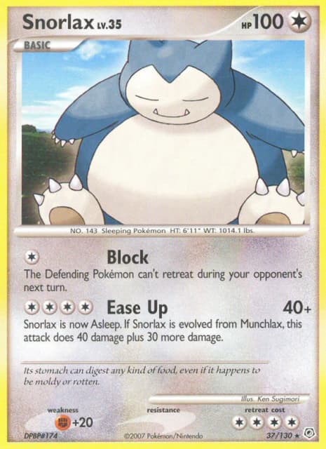 Snorlax (Reverse Holofoil) (37) — Diamond & Pearl
