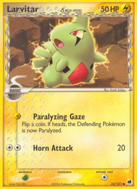 Larvitar δ (Reverse Holofoil) (52) — Dragon Frontiers