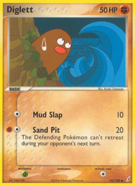 Diglett (Reverse Holofoil) (50) — Crystal Guardians