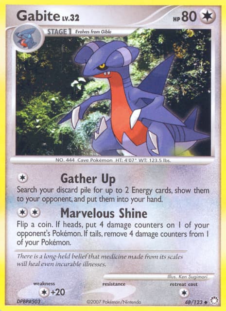 Gabite (Reverse Holofoil) (48) — Mysterious Treasures