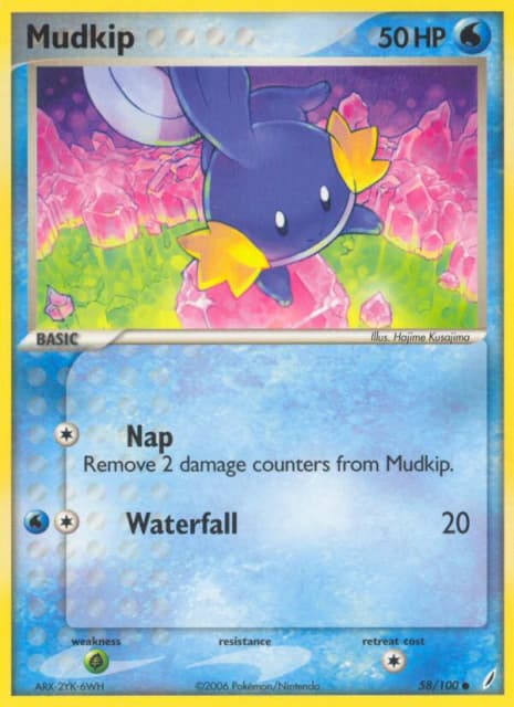 Mudkip (Reverse Holofoil) (58) — Crystal Guardians