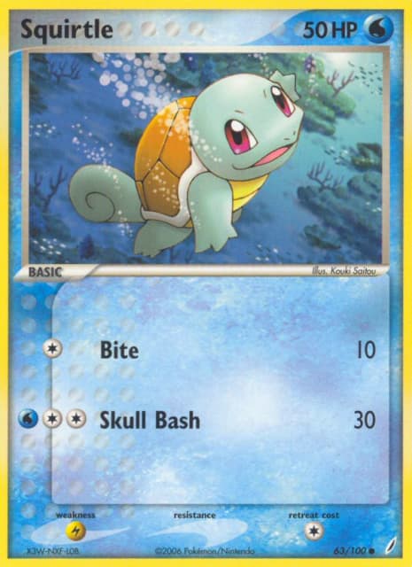 Squirtle (League Stamp) (63) — Crystal Guardians