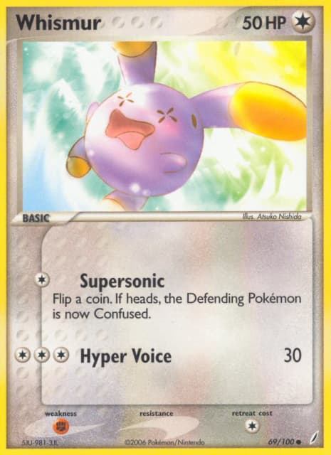 Whismur (Reverse Holofoil) (69) — Crystal Guardians