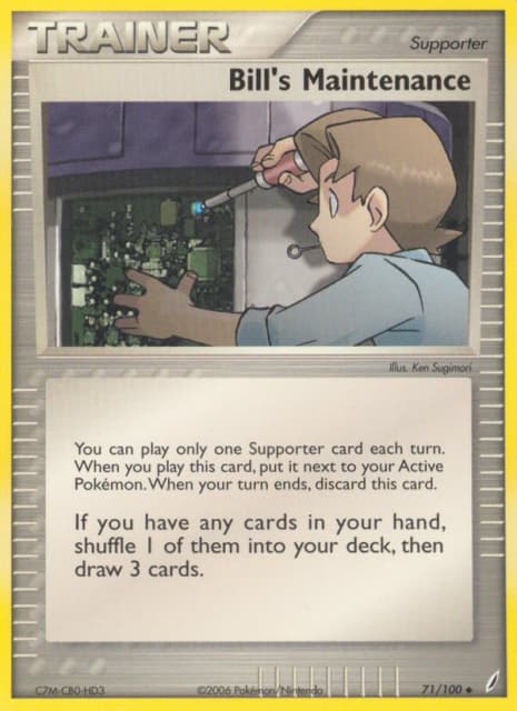 Bill's Maintenance (Reverse Holofoil) (71) — Crystal Guardians