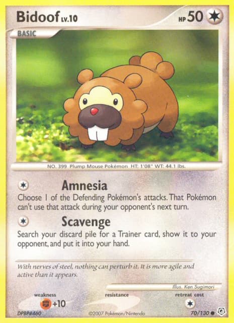 Bidoof (Reverse Holofoil) (70) — Diamond & Pearl