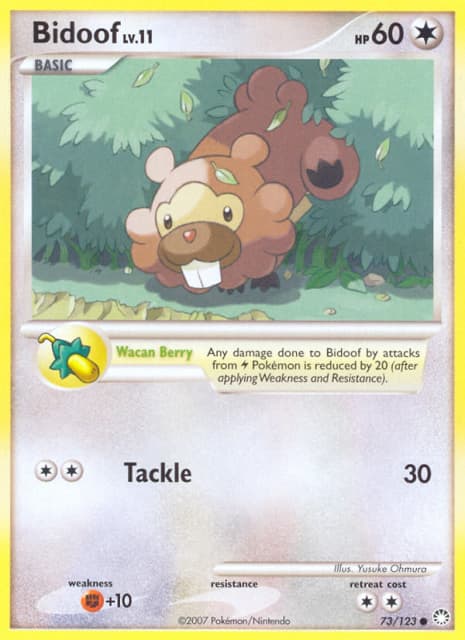 Bidoof (Reverse Holofoil) (73) — Mysterious Treasures