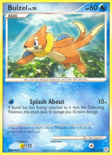 Buizel (Reverse Holofoil) (72) — Diamond & Pearl