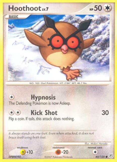 Hoothoot (Reverse Holofoil) (85) — Diamond & Pearl