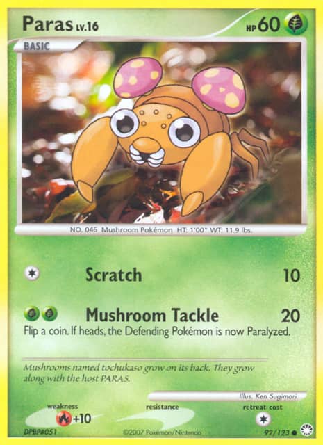 Paras (Reverse Holofoil) (92) — Mysterious Treasures
