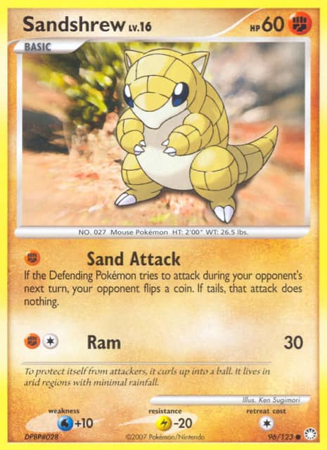 Sandshrew (Reverse Holofoil) (96) — Mysterious Treasures