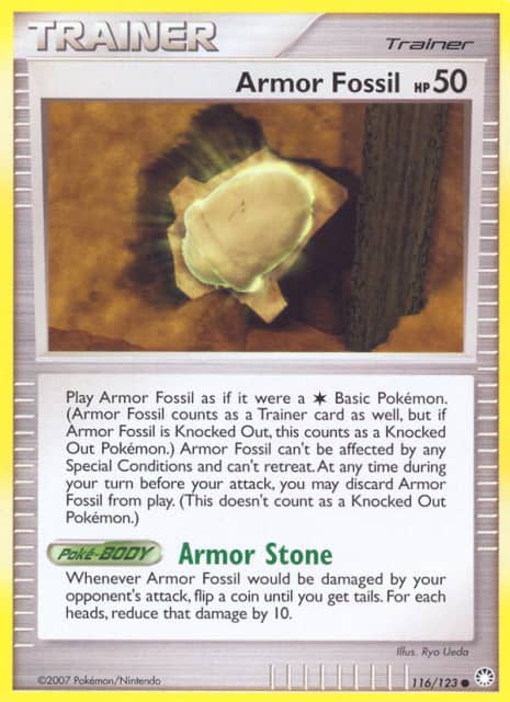 Armor Fossil (Reverse Holofoil) (116) — Mysterious Treasures