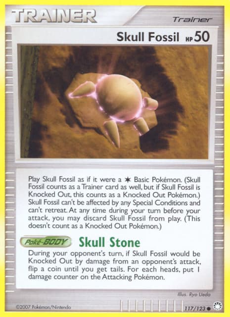 Skull Fossil (Reverse Holofoil) (117) — Mysterious Treasures