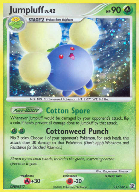 Jumpluff (Reverse Holofoil) (11) — Secret Wonders