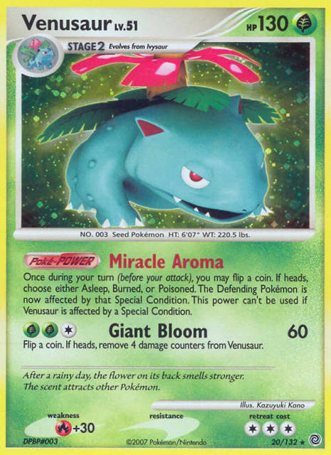 Venusaur (Reverse Holofoil) (20) — Secret Wonders