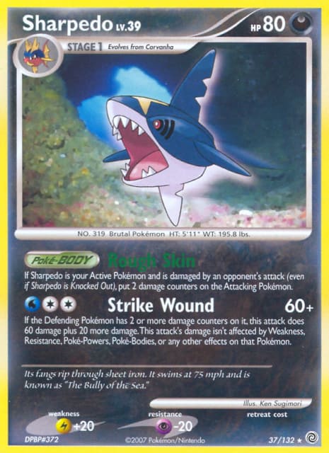 Sharpedo (Reverse Holofoil) (37) — Secret Wonders