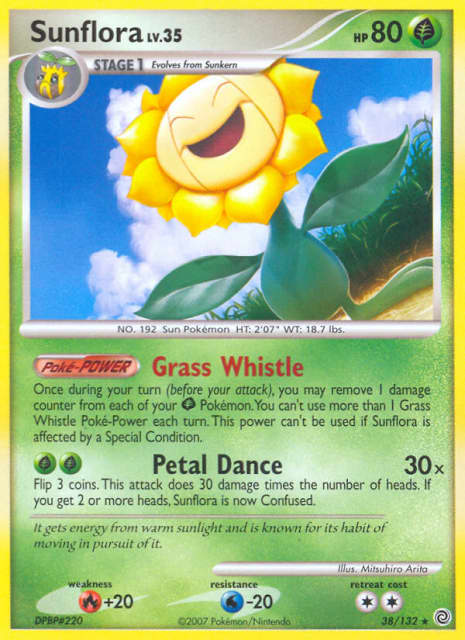 Sunflora (Reverse Holofoil) (38) — Secret Wonders