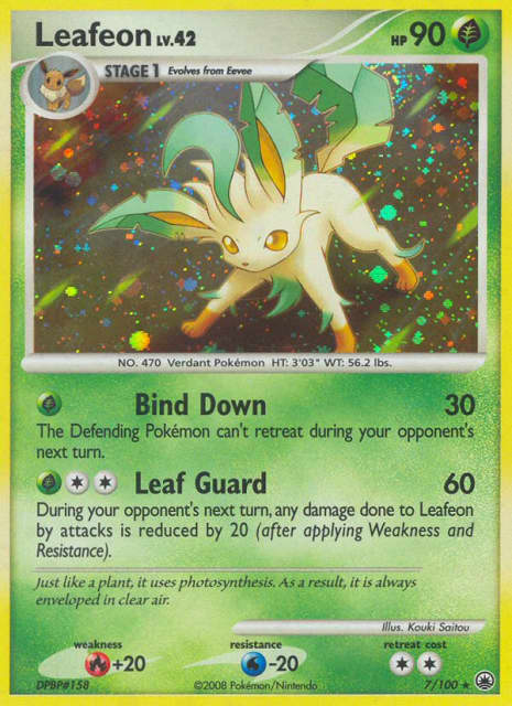 Leafeon (Reverse Holofoil) (7) — Majestic Dawn
