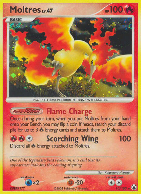 Moltres (Reverse Holofoil) (10) — Majestic Dawn