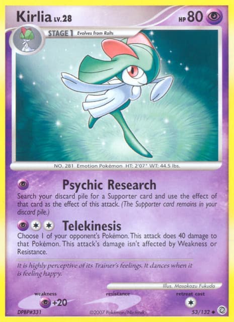 Kirlia (Reverse Holofoil) (53) — Secret Wonders