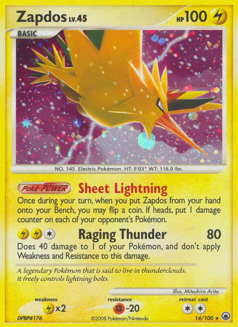 Zapdos (Holofoil) (14) — Majestic Dawn