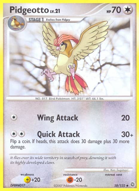 Pidgeotto (Reverse Holofoil) (58) — Secret Wonders