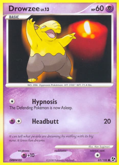 Drowzee (Reverse Holofoil) (65) — Great Encounters