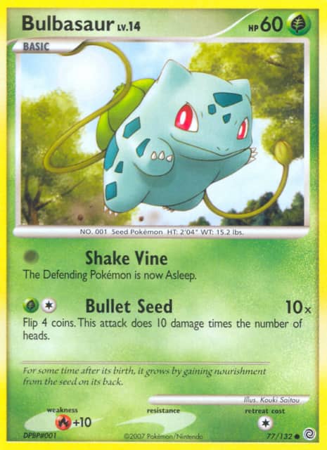 Bulbasaur (Reverse Holofoil) (77) — Secret Wonders