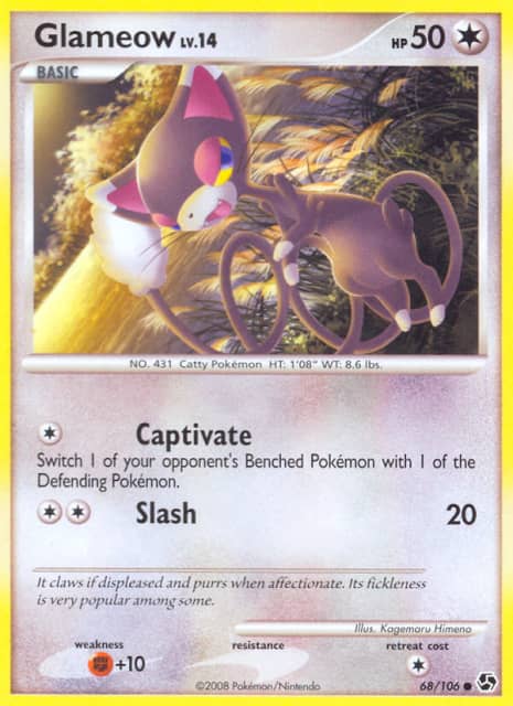 Glameow (Reverse Holofoil) (68) — Great Encounters